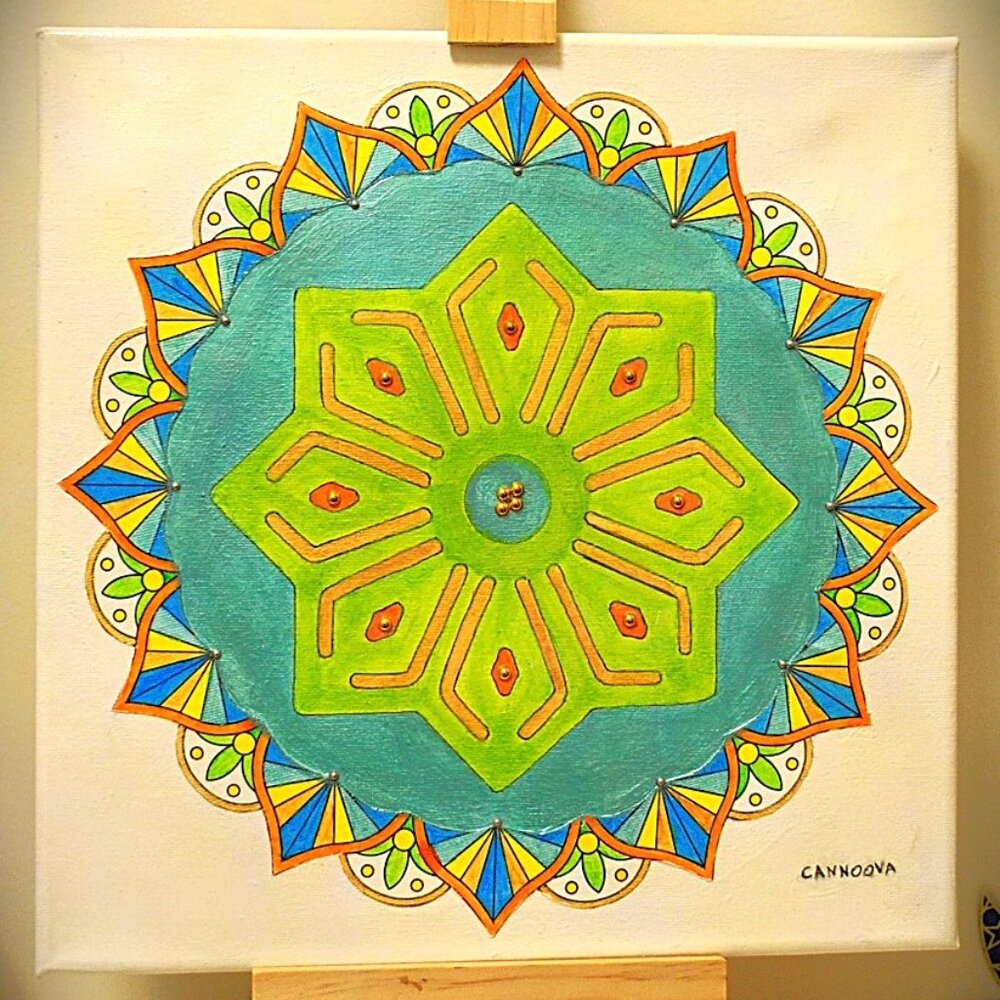 Arabisk Abstract Floral Matrix & Signed By "CANNOOVA"